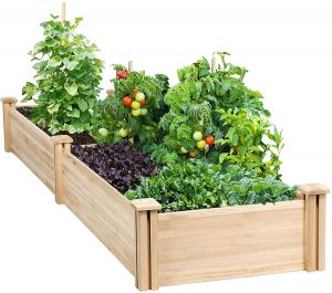 YAHEETECH’s Solid Wood Raised Garden Bed Kit