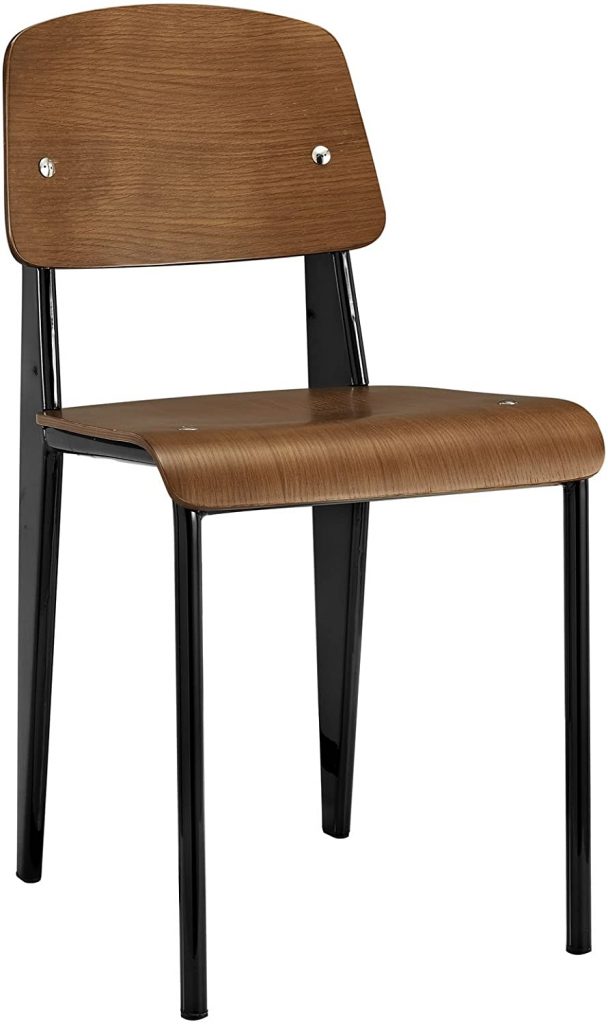 Modway Cabin Modern Wood and Metal Kitchen Dining Room Chair