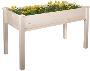 COZUHAUSE Solid Wood Elevated Garden Bed
