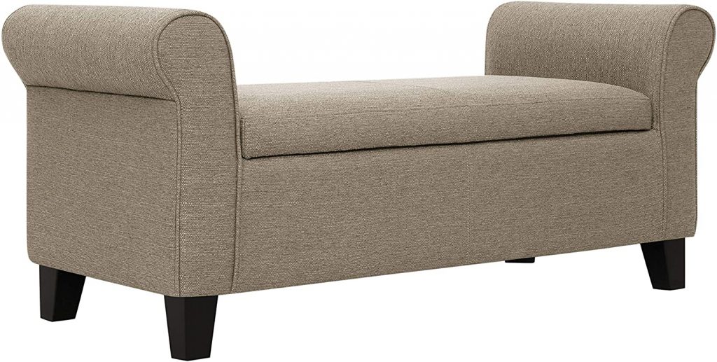 Amazon Brand Ravenna Home Chic Upholstered Storage Bench