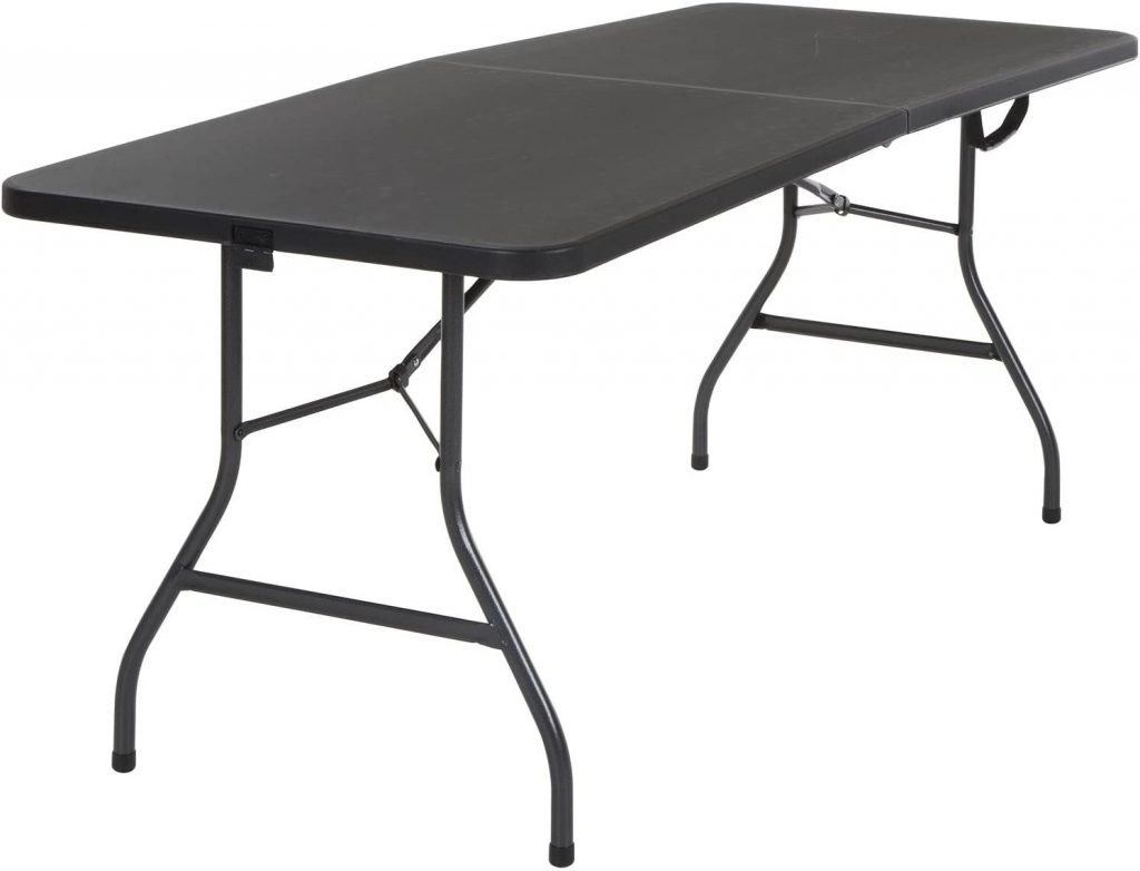 Cosco Deluxe 6 Foot x 30 inch Fold-in-Half Blow Molded Folding Table