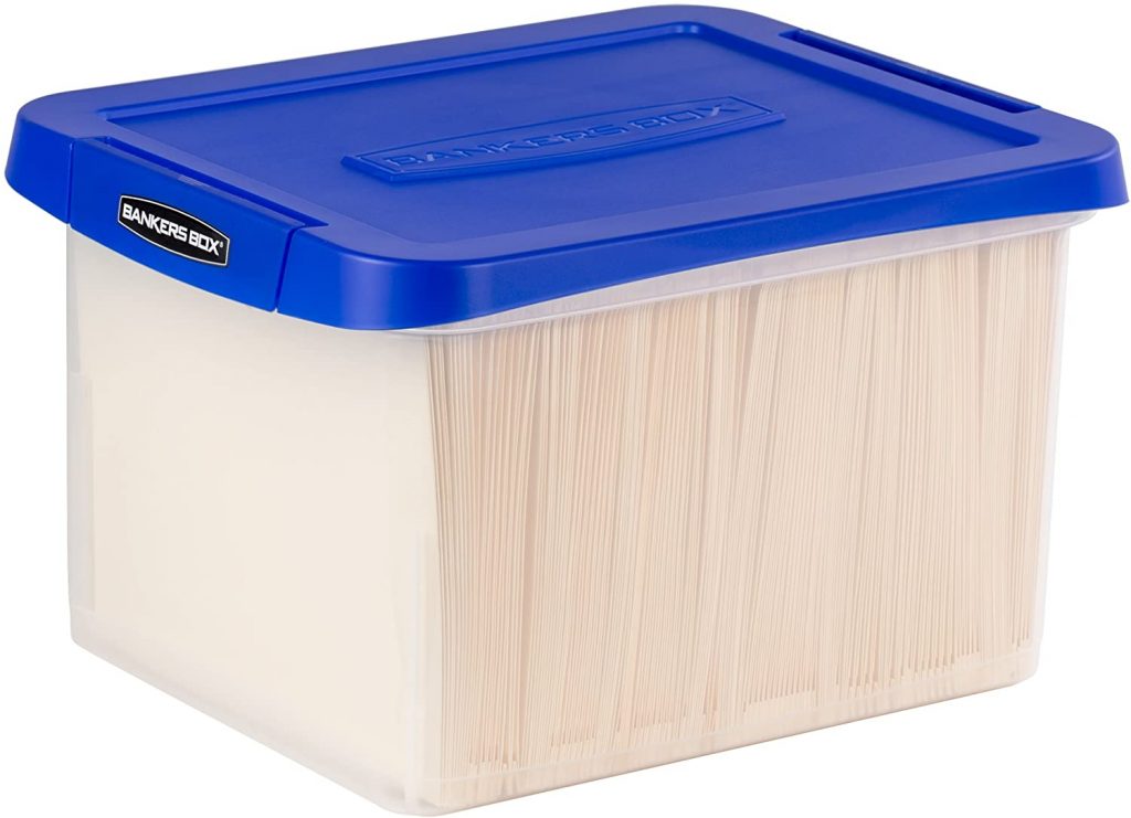 Bankers Box Heavy Duty Plastic File Box