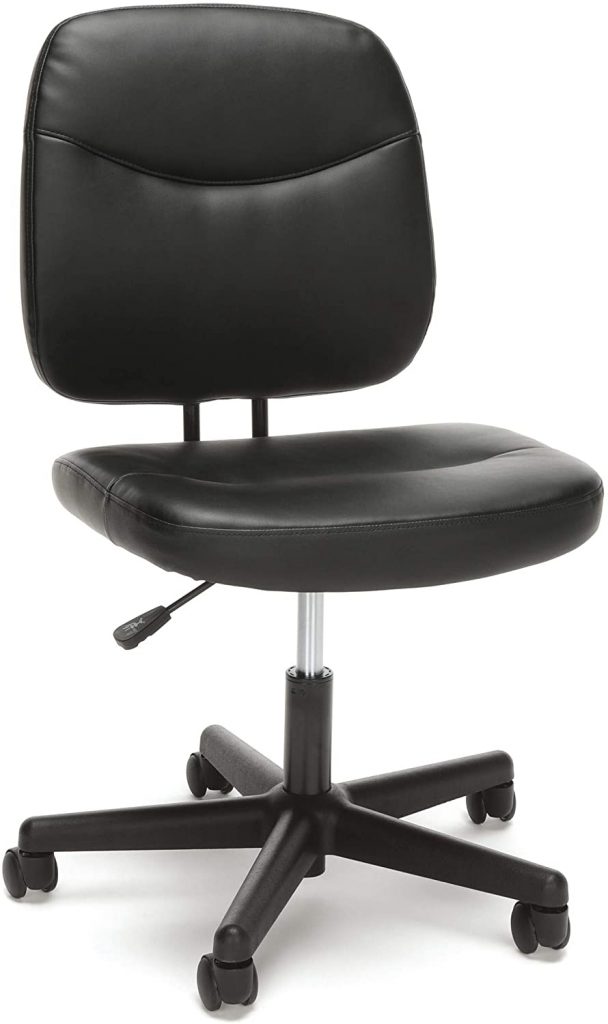  OFM Essentials Collection Armless Leather Desk Chair