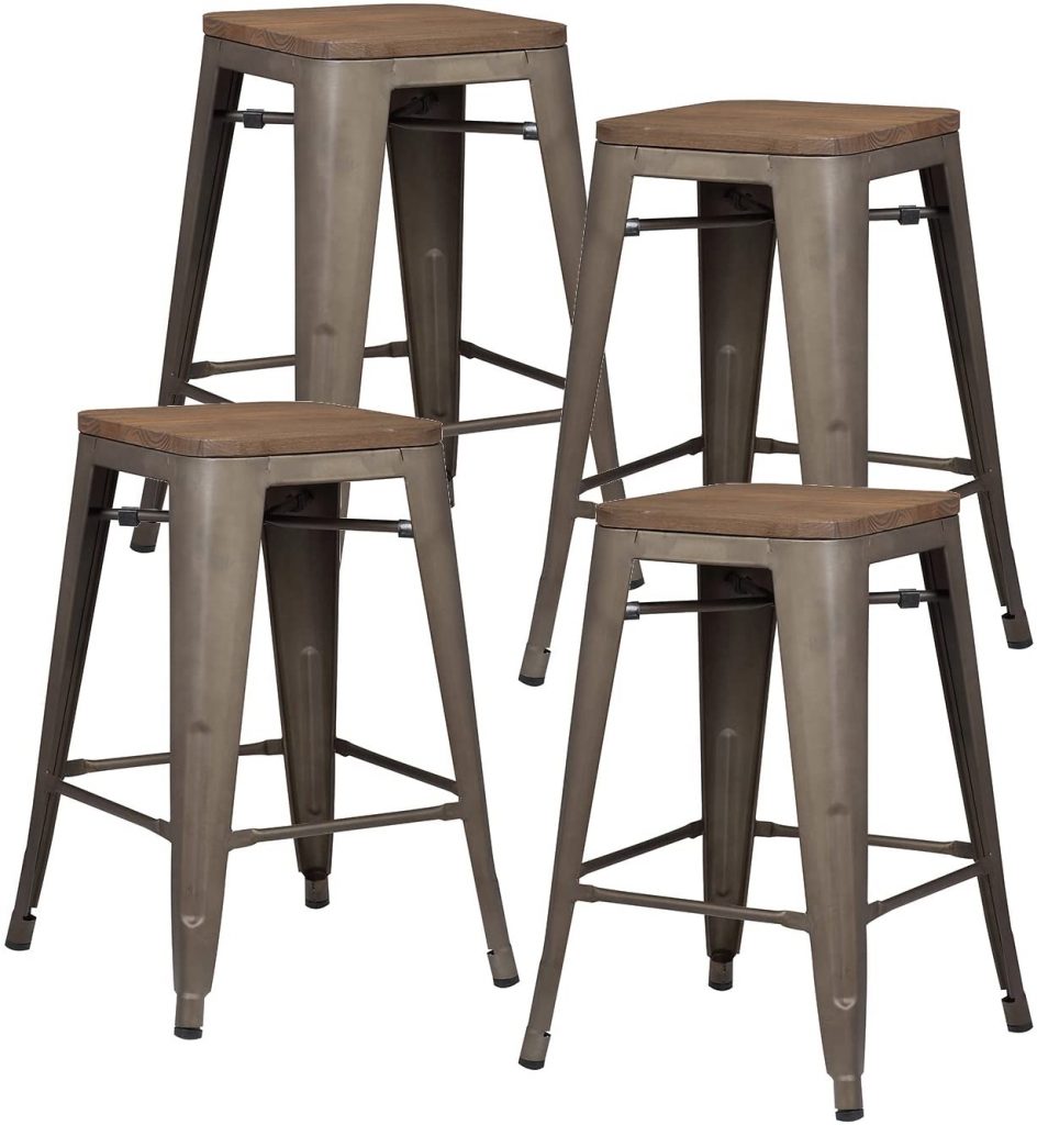 Pioneer Square Alessio 24-Inch Counter-Height Metal Stool