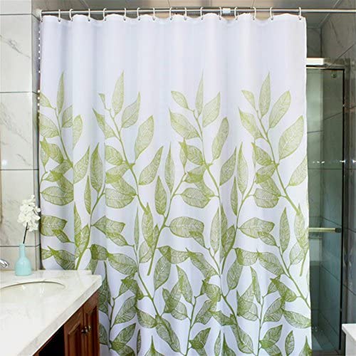 MangGou Leaves Fabric Shower Curtain