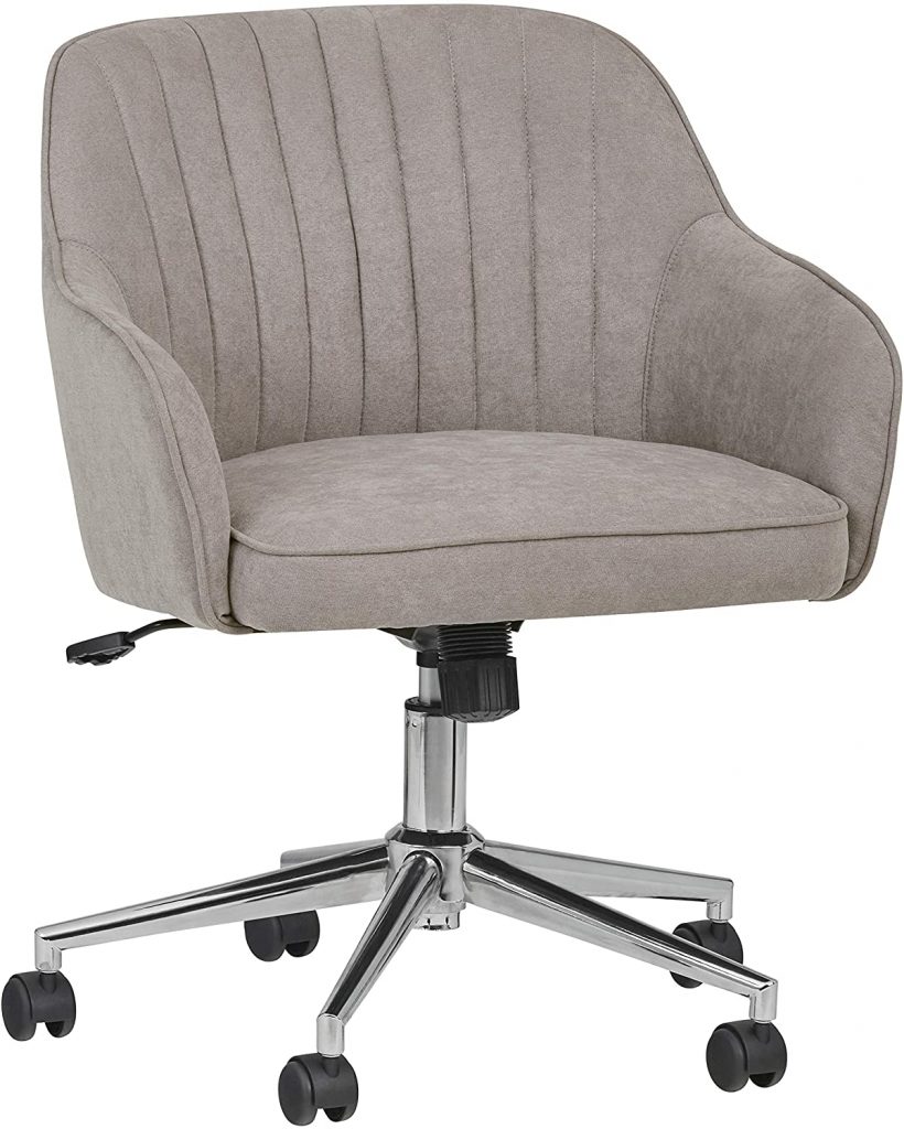  Amazon Brand – Rivet Modern Upholstered Swivel Office Chair