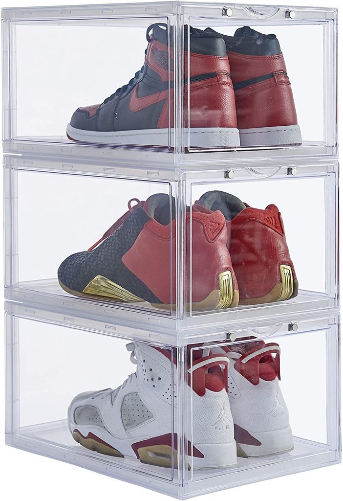 Stackable Shoe Organizer Clear Plastic by Ironland