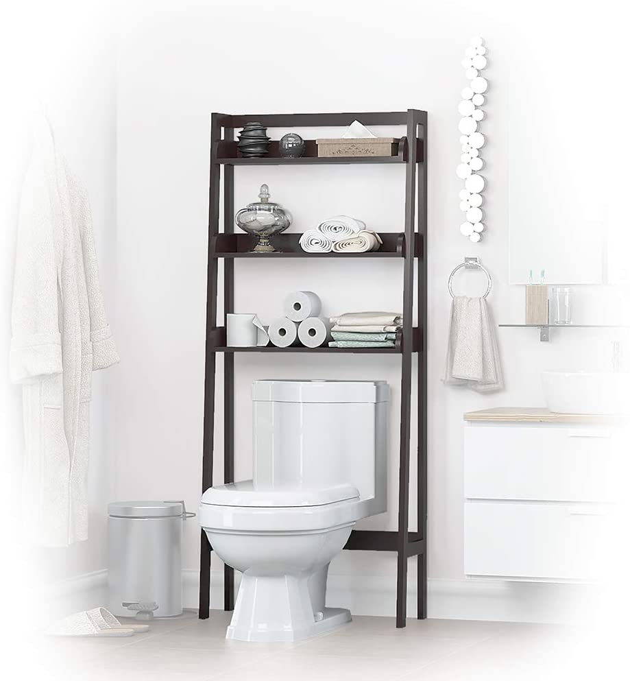 UTEX 3-Shelf Ladder Shelf Bathroom Organizer Over The Toilet