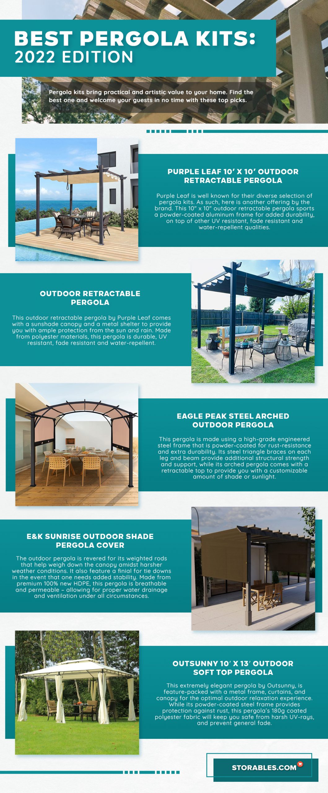 15 Best Pergola Kits 2022 Edition Storables