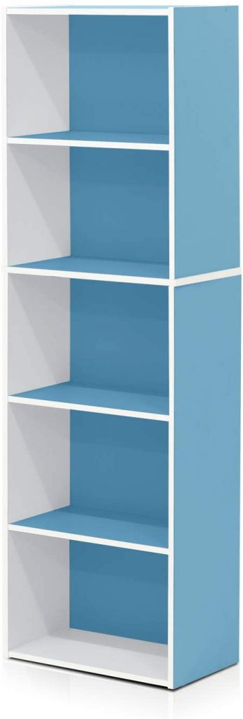 Furinno 5-Tier Reversible Color Open Shelf Bookcase