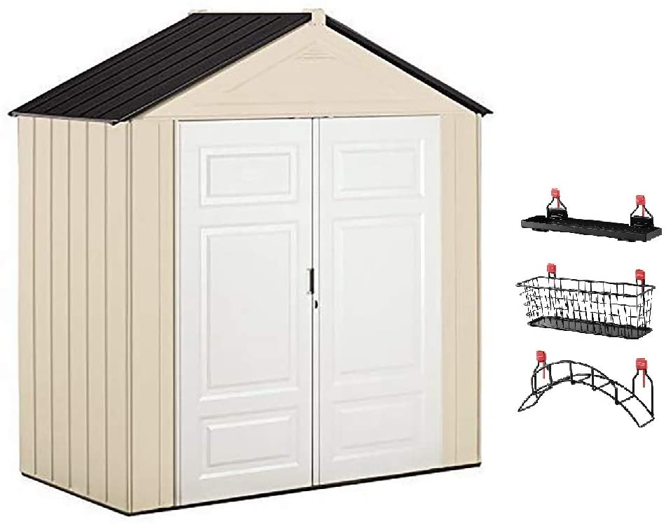 Rubbermaid Double Wall Plastic Outdoor Storage Shed