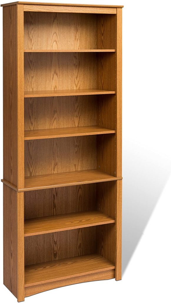 Oak 6-shelf Bookcase