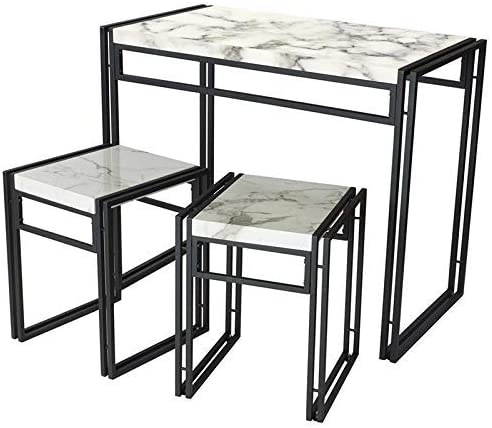  Atlantic Dining Table Set - 3 Piece Set in Marble PN82008039