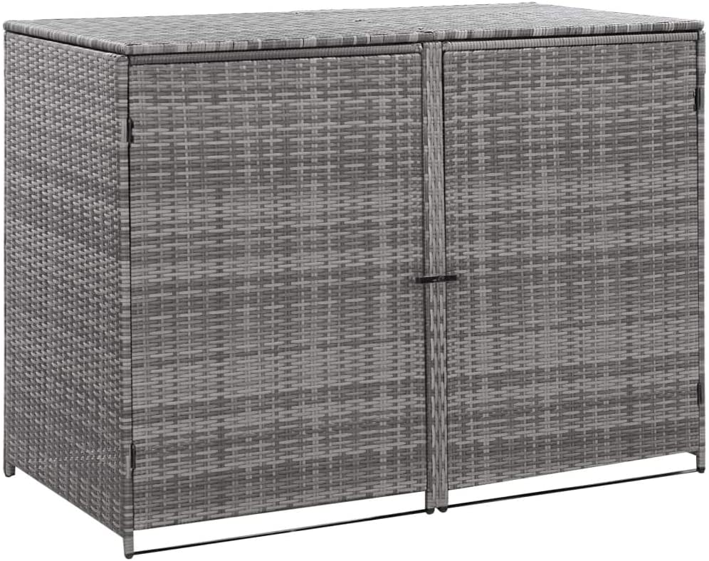 Canditree Outdoor Poly Rattan Storage Shed 