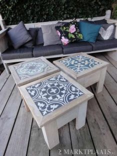 1 Foot Tiled Mini-coffee tables