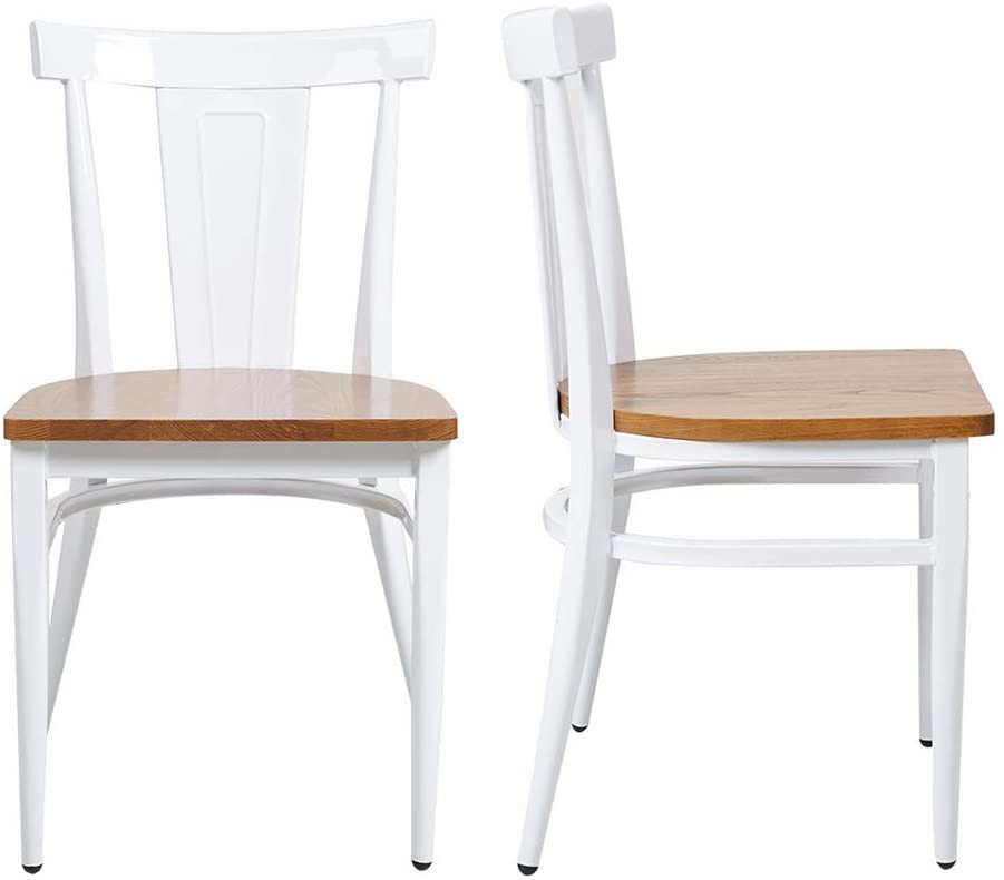  Dining Room Chairs Set of 2 Wood Seat