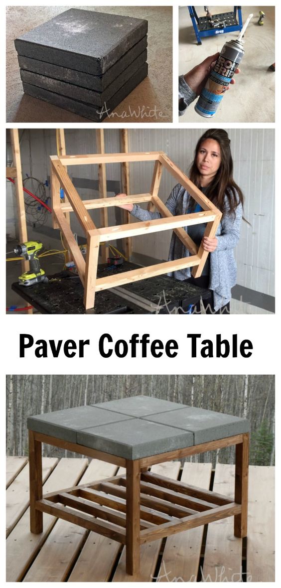 Concrete Paver Outdoor Coffee Table