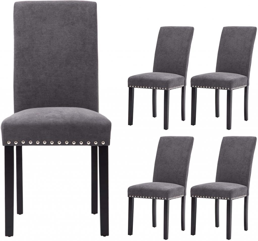  Upholstered Dining Chairs Padded Parson Chair 