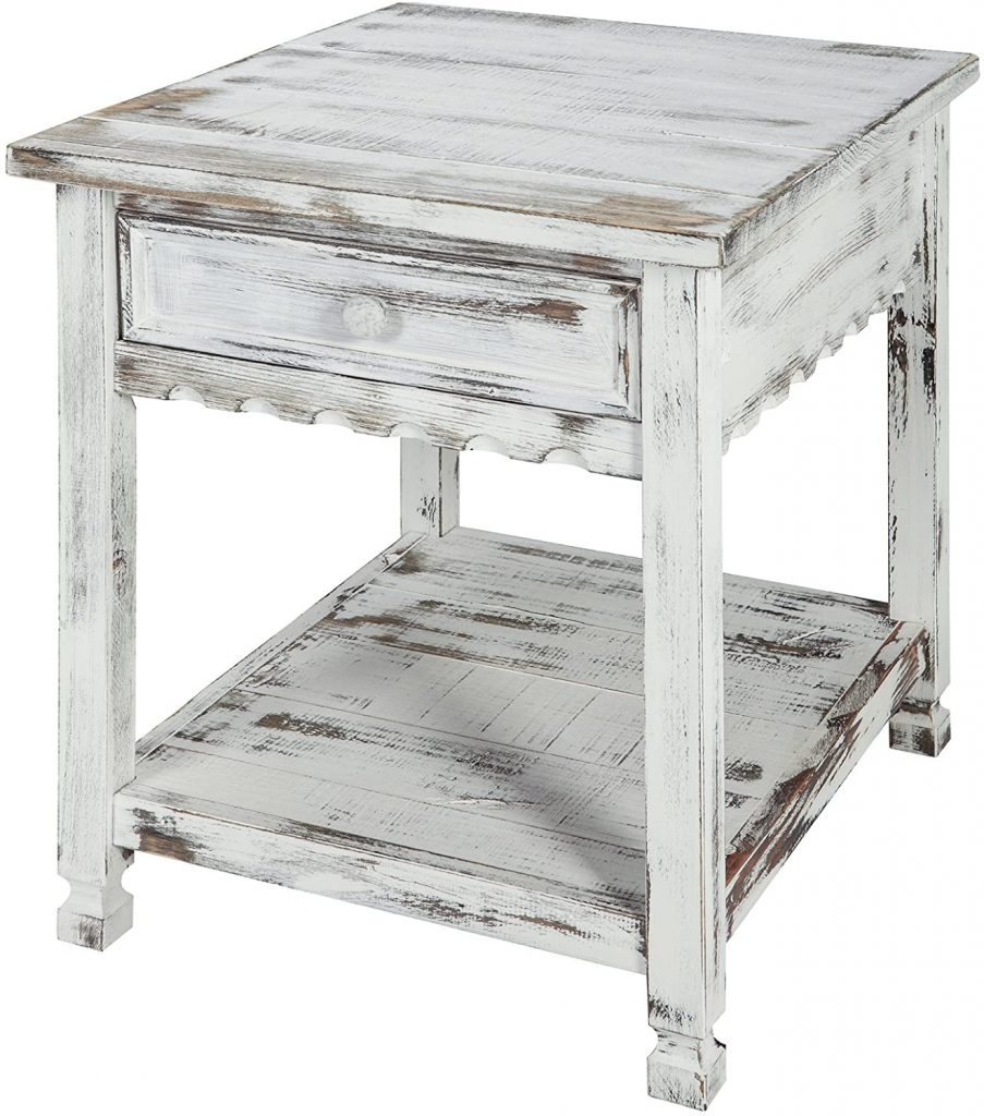 Rustic Cottage Chairside End Table