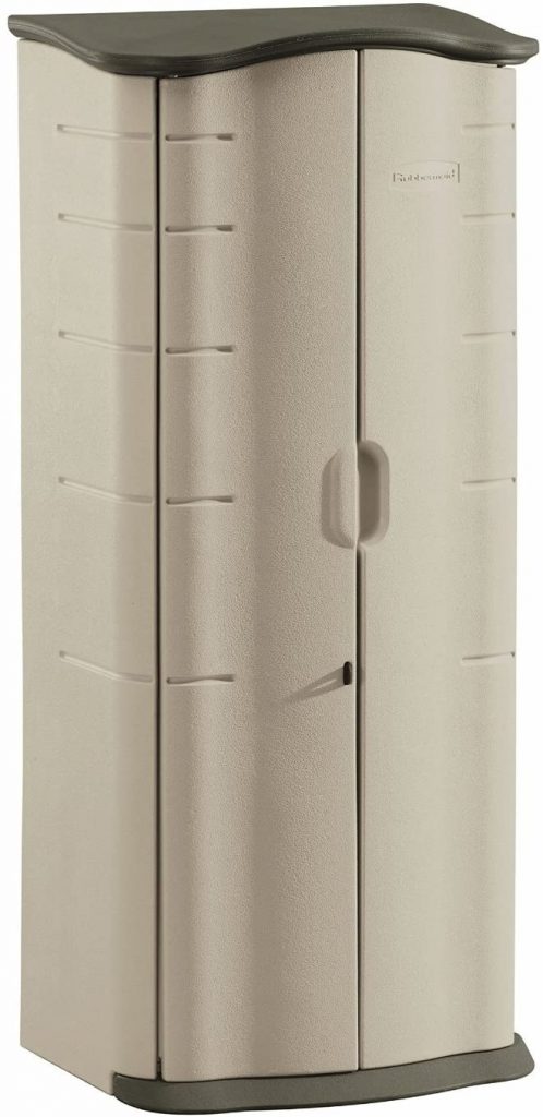 Rubbermaid FG374901OLVSS Vertical Storage Shed
