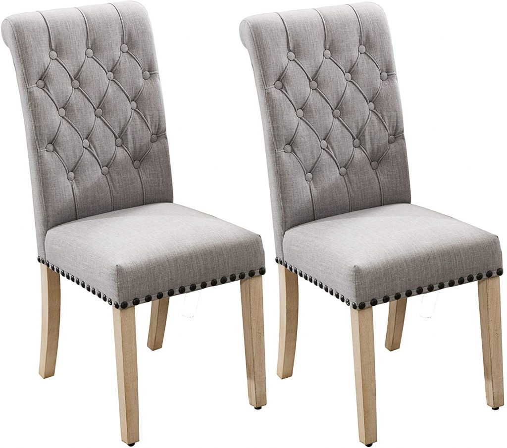  Luxuriour Fabric Dining Chairs