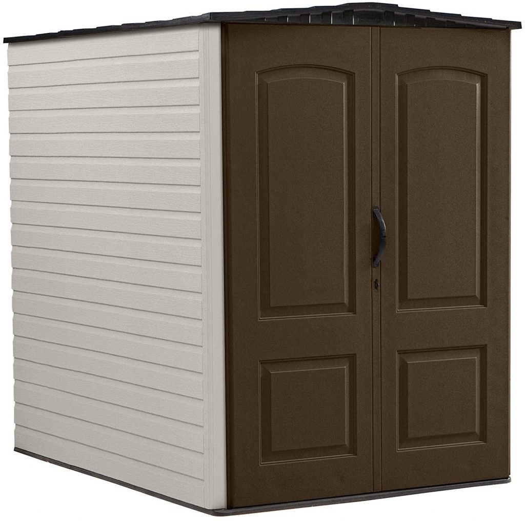 Rubbermaid 5x6 Feet Large Heavy-Duty Gardening and Tools Vertical Outdoor Utility Storage Shed