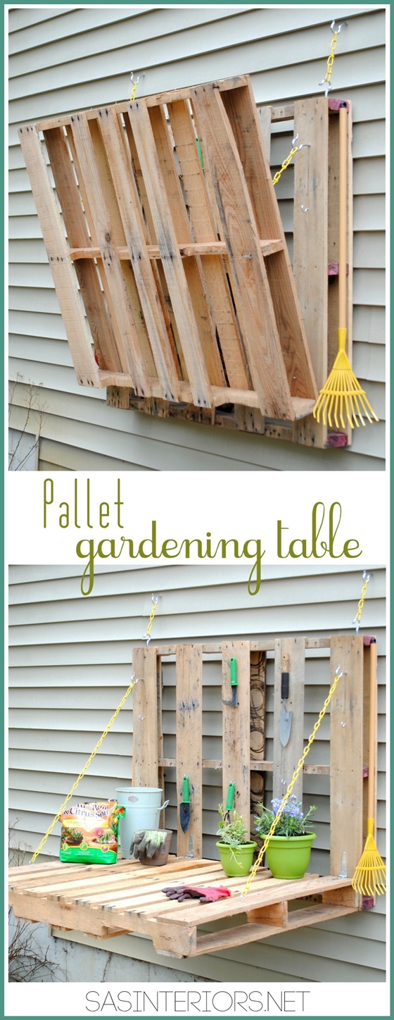 DIY Pallet Gardening Table