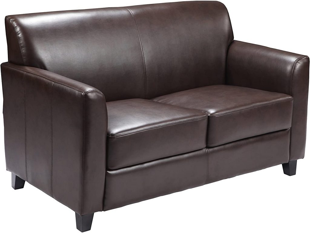 Flash Furniture HERCULES Brown Leather Loveseat