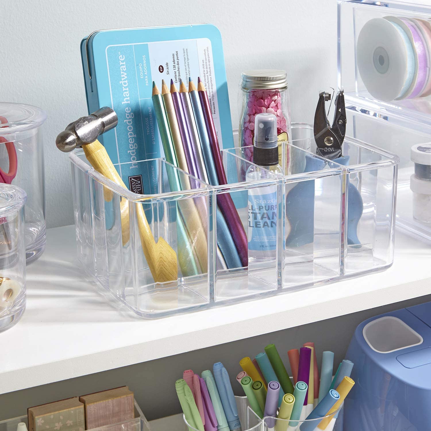 STORi 5-Compartments Clear Plastic Organizer