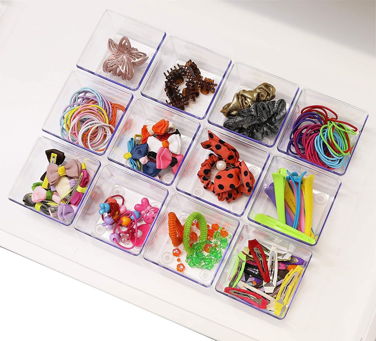 Simple Houseware Clear Plastic Drawer Organizers