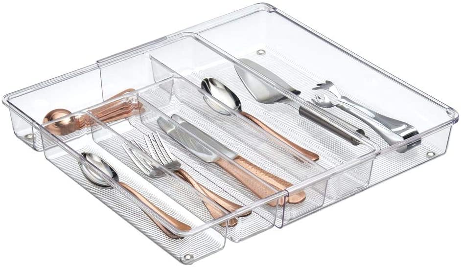 mDesign Expandable Plastic Kitchen Drawer Storage Organizer