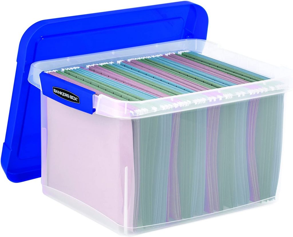 plastic file storage boxes