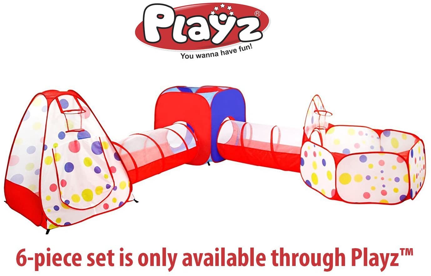 Playz Kids Play Tents with Crawl Tunnels