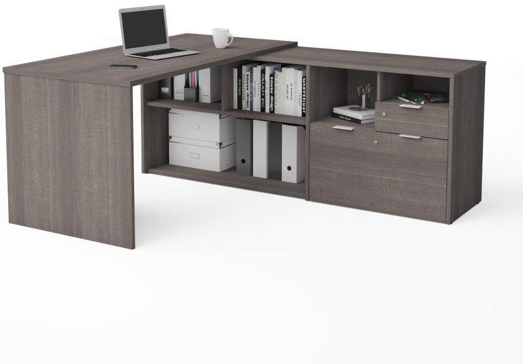  Bestar, i3 Plus Collection, Modern L-Shaped Executive Office Desk