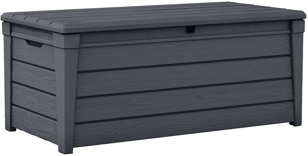  Keter Brightwood 120 Gallon Resin Large Deck Box