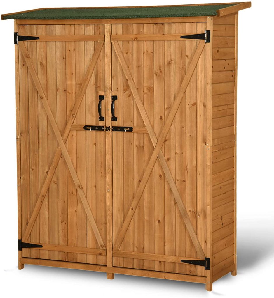  MCombo Outdoor Wooden Storage Shed Utility Tools