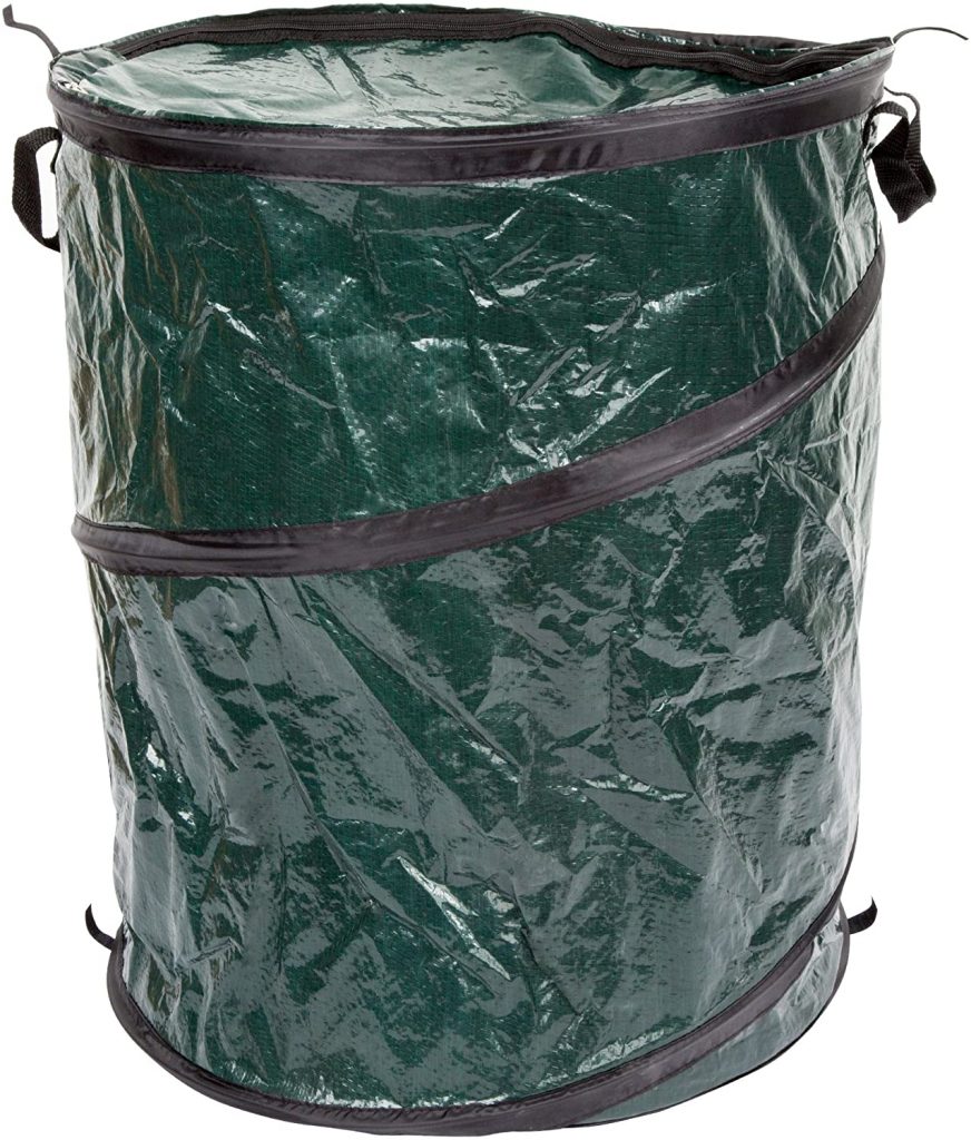 Collapsible Trash Can- Pop Up Gallon Trashcan, Zippered Lid