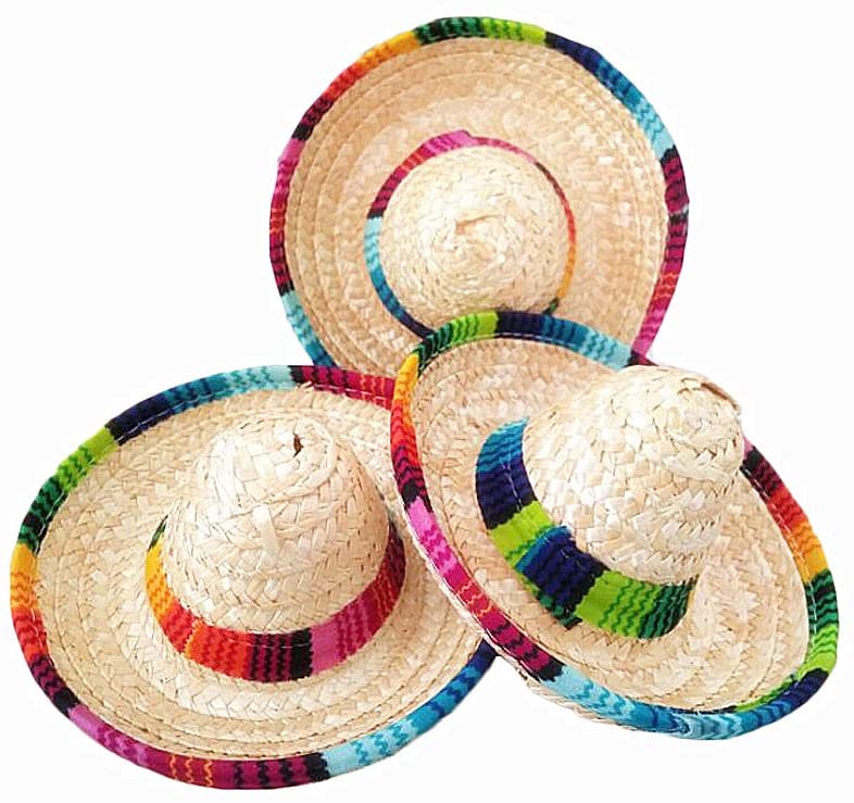 Crazy Night Natural Straw Mini Sombrero Mini Mexican hat