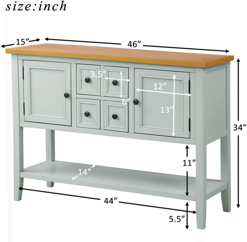 P PURLOVE Console Table Buffet Sideboard Sofa Table