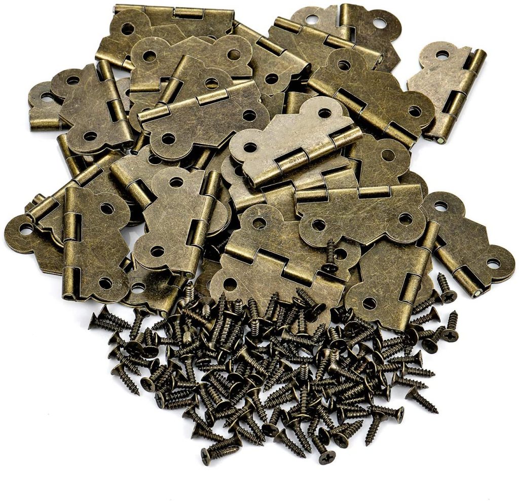 PGMJ 40 Pieces Antique Small Butterfly Hinges