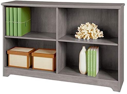 REALONE Industrial 2-Shelf Sofa Bookcase Organizer Storage Cabinet-Gray