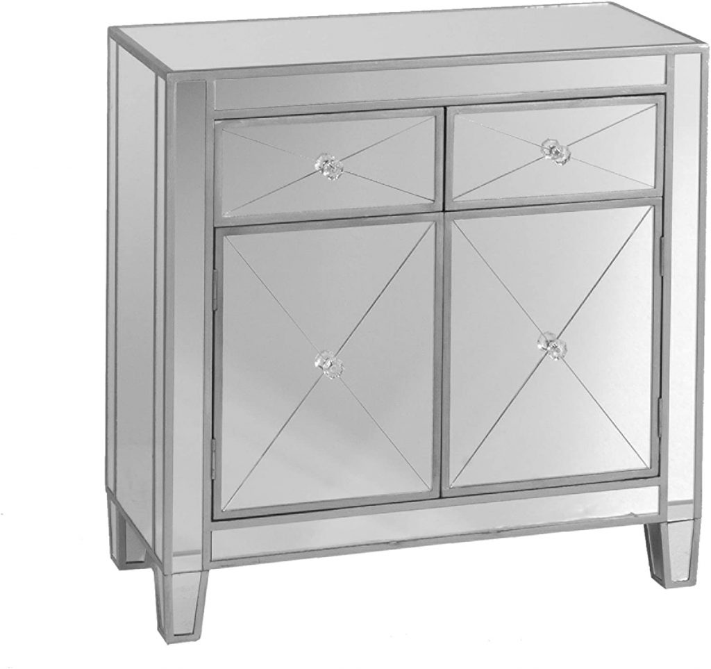 SEI Furniture 2 Drawers Mirage Mirrored Cabinet