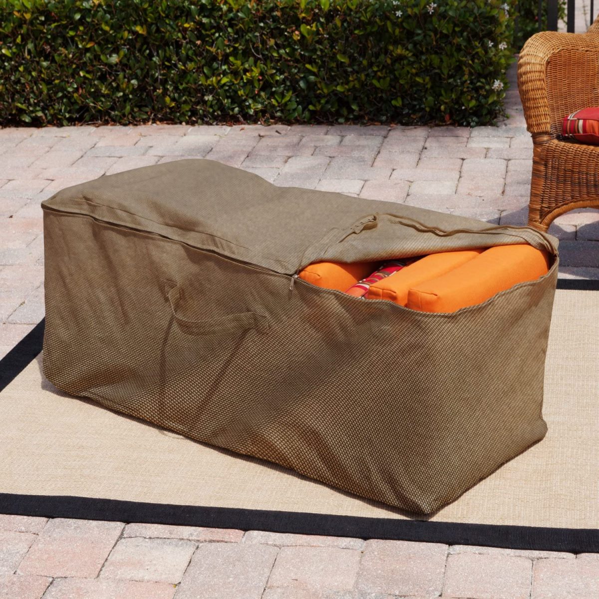 Details about   Waterproof Heavy Duty  Garden Furniture Cushion Cover Outdoor Pouch Storage Bag 