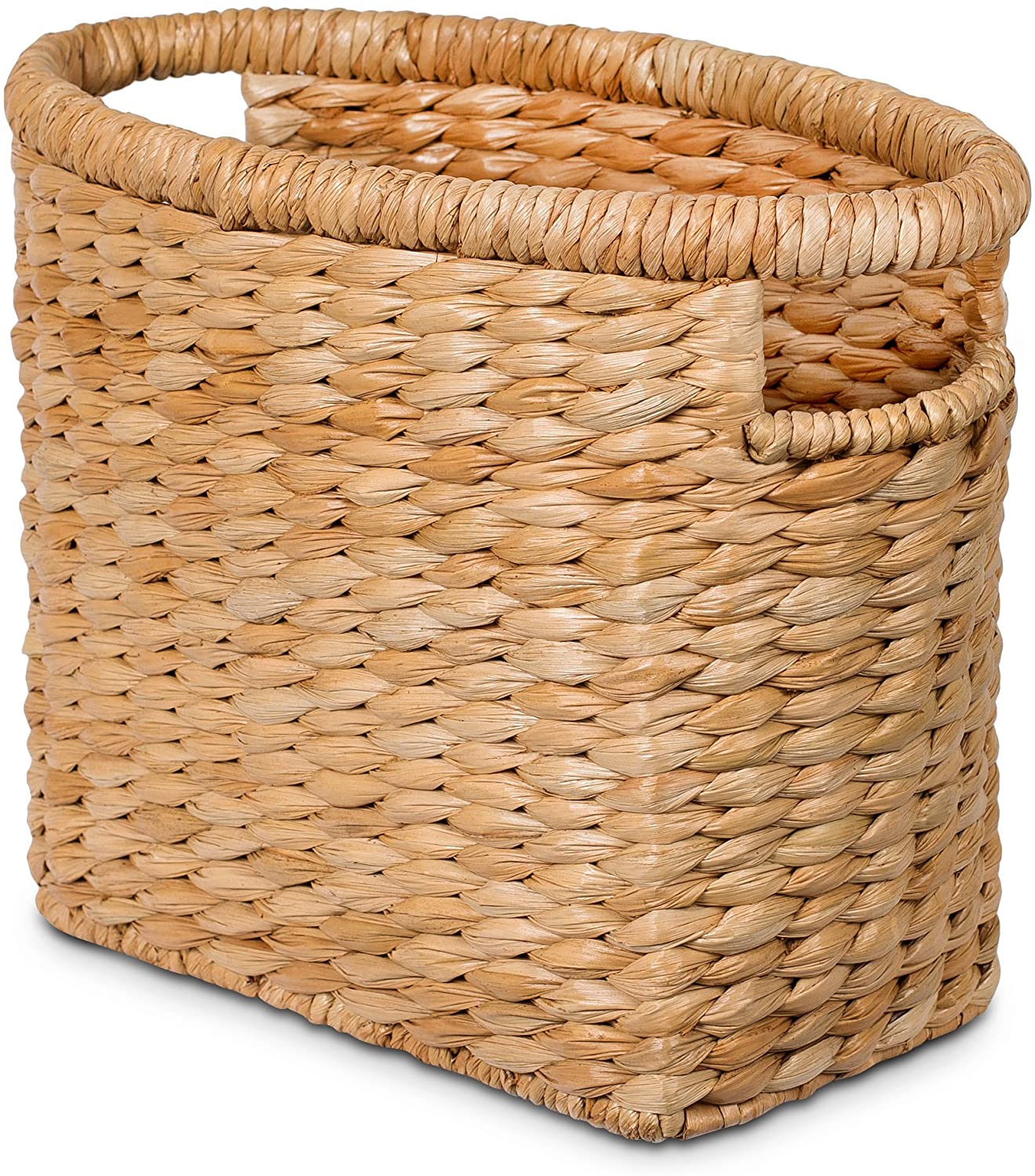 BIRDROCK HOME Hand Woven Seagrass Magazine Basket