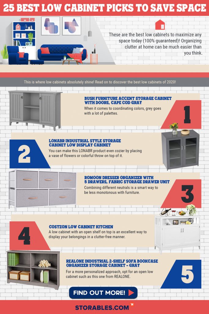25 Best Low Cabinet Picks To Save Space - Infographics R