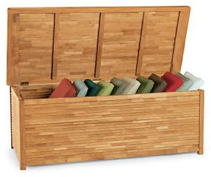  TeakStation Grade-A Teak Wood Outdoor Patio Garden Pool Spa Storage Box