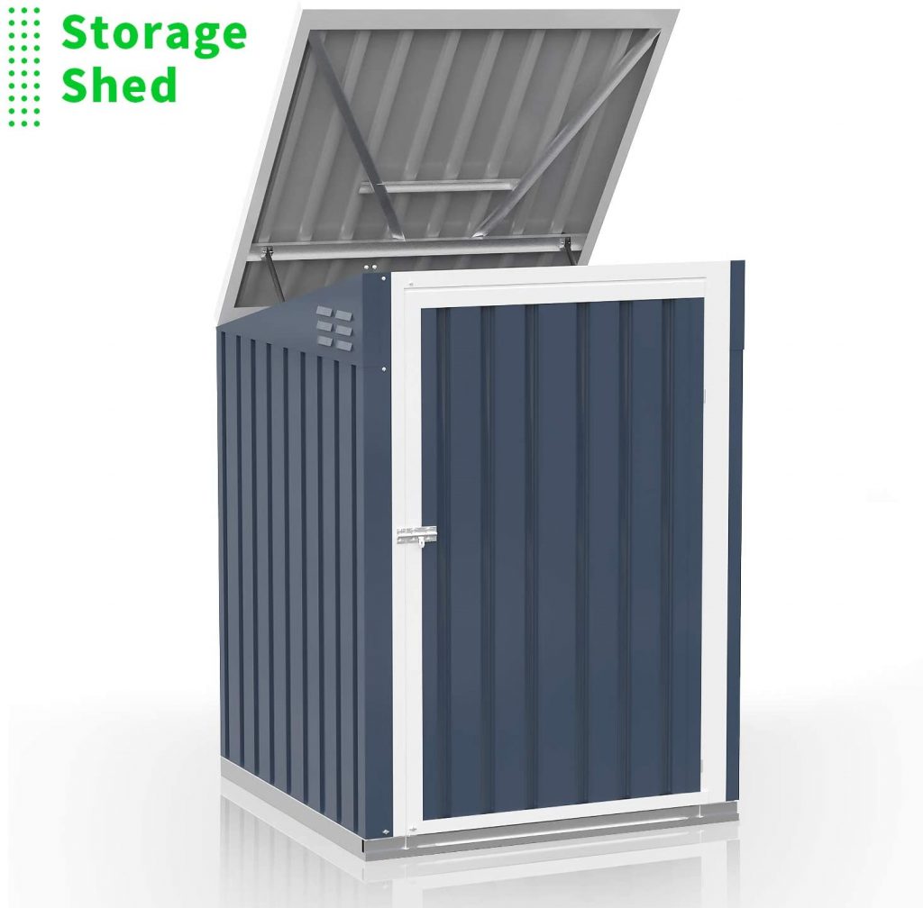  Metal Garbage Can Storage Shed Outdoor