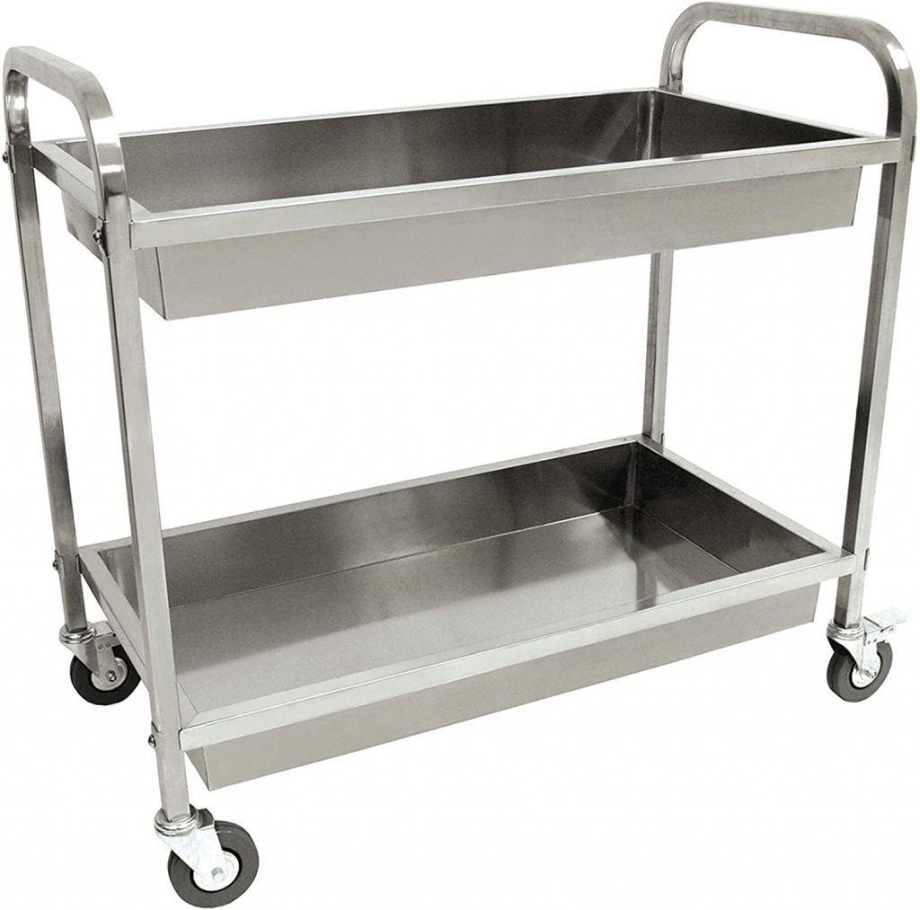  Bayou Classic 4873 Stainless Steel Serving Cart