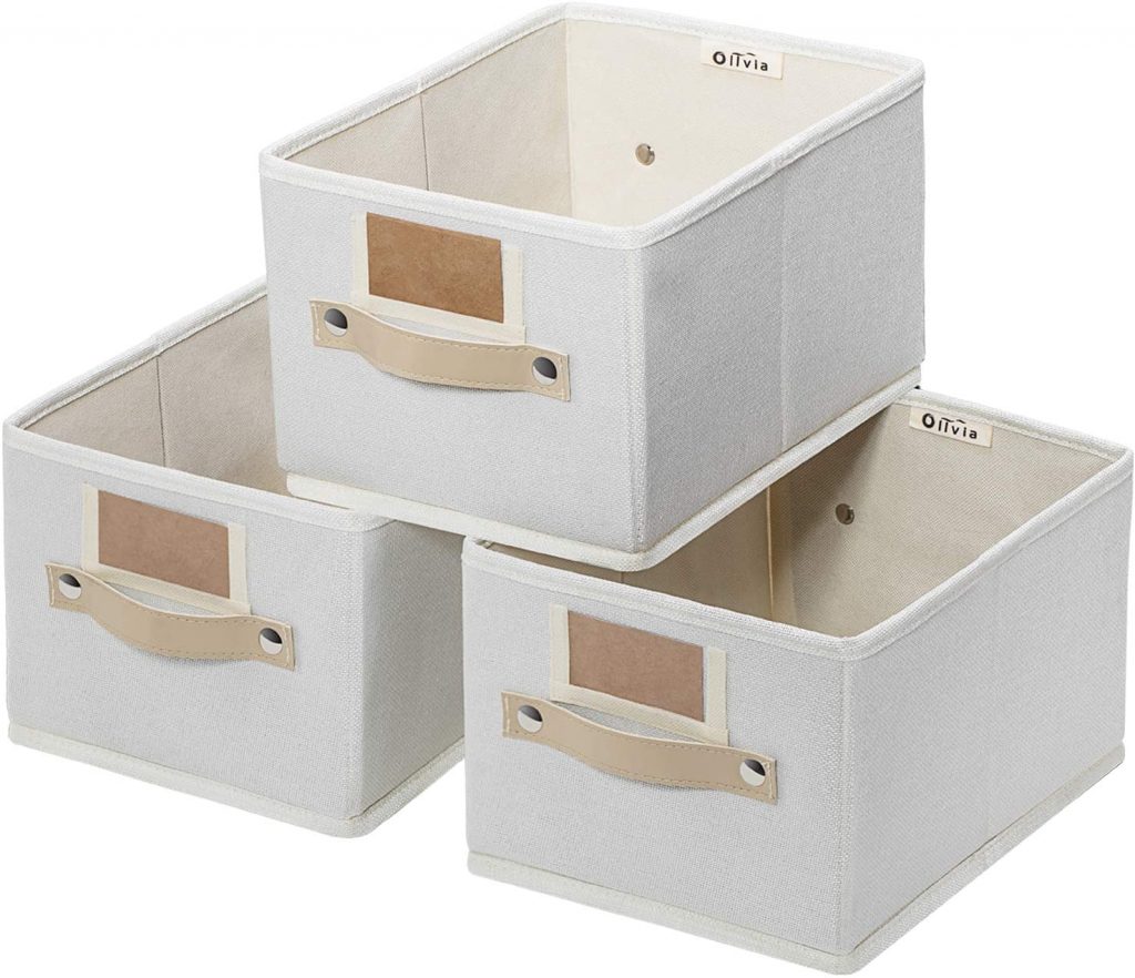 Sorbus 6 Pack Cube Storage Bins - Foldable Fabric Basket Organizer for Kids  in Classic Pastel Colors