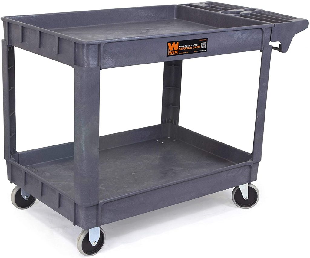 Large-Capacity Storage cart with Handles Size: 75 53 90cm Universal Wheel Multi-Function Tool cart Oceanindw Double-Layer ABS Plastic Small cart Household Service cart-Load Capacity 100 Kg 